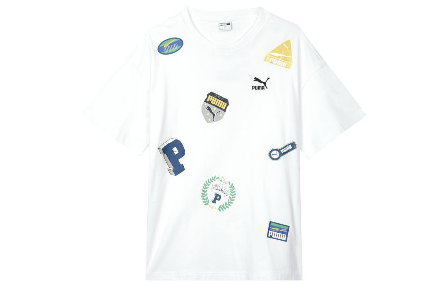 PUMA T Shirt Unisex White, American Vintage
