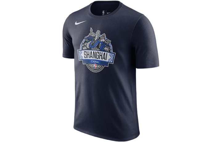 Nike Nike T Shirts Men's Navy Blue Crew Neck Moderate Straight Fit
