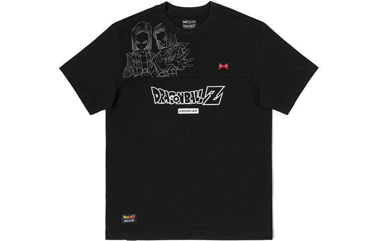 Lee X Dragon Ball Lee X T Shirts Unisex Black Crew Neck Moderate Straight Fit
