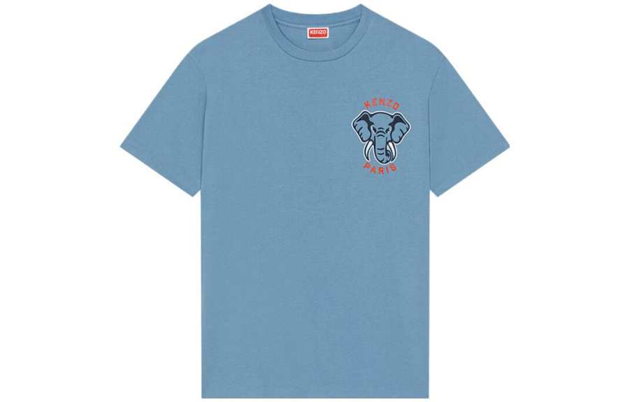 KENZO 【Zoomed ImageryReplicated_PMPrevious Season】logo-print cotton T-shirt