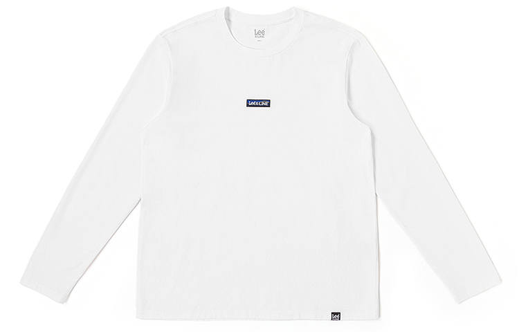 Lee Xline T Shirts Men's White Crew Neck Moderate Straight Fit