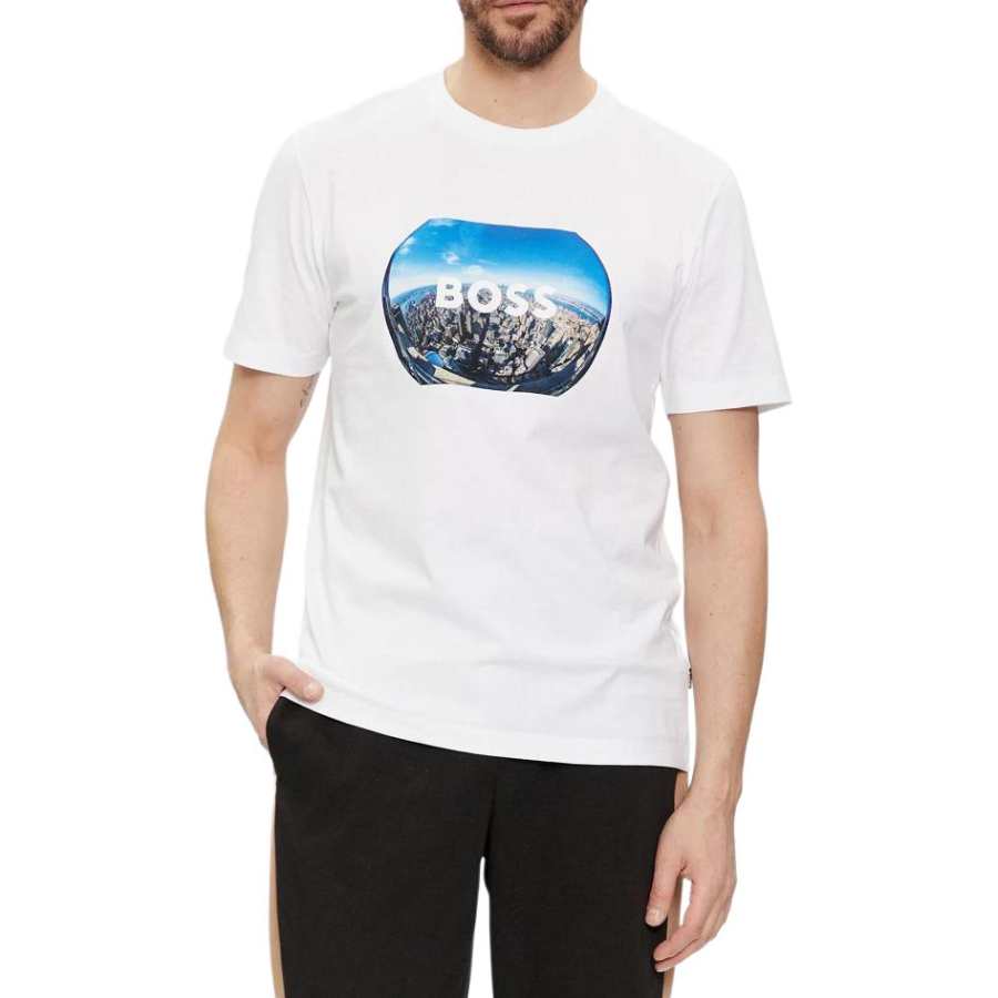 HUGO BOSS Graphic print Cotton T shirt