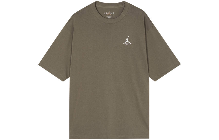 Jordan Jordan T Shirts Men's Brown Crew Neck Moderate Straight Fit