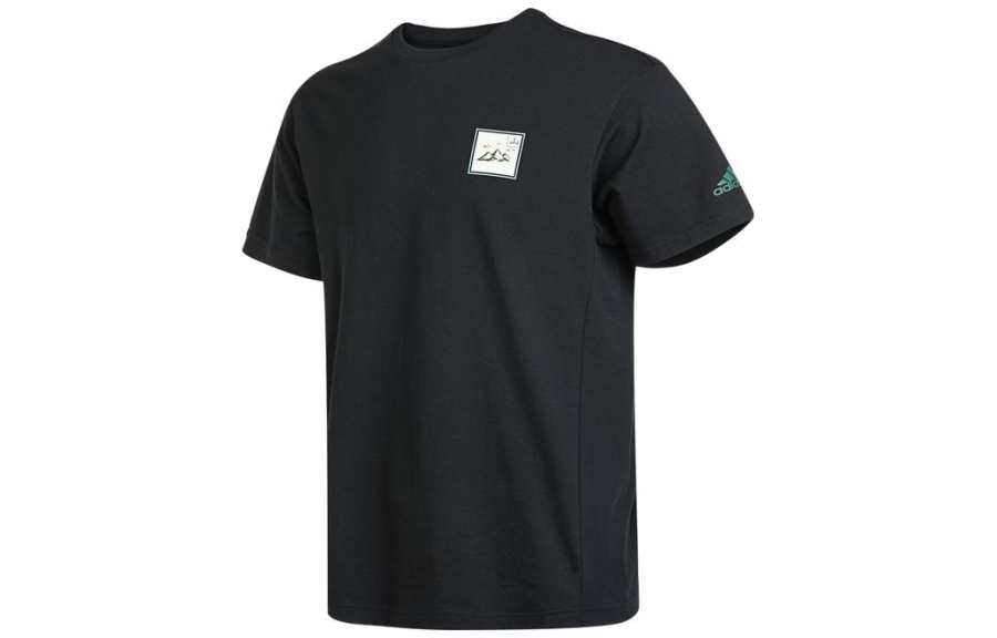 Adidas Adidas T Shirts Unisex Black Crew Neck Moderate Straight Fit