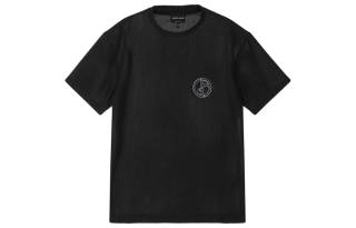 GIORGIO ARMANI T Shirts Men's Black Crew Neck Moderate Straight Fit