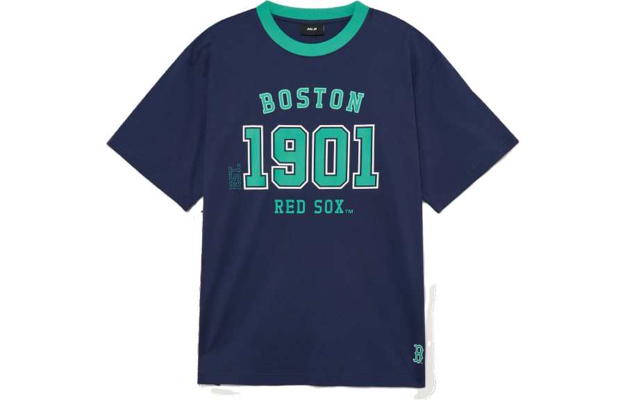 MLB T Shirts Men's Midnight Marine Blue Crew Neck Moderate Straight Fit