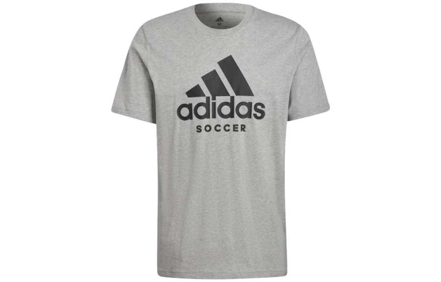 Adidas Adidas T Shirts Men's Gray Crew Neck Moderate Straight Fit