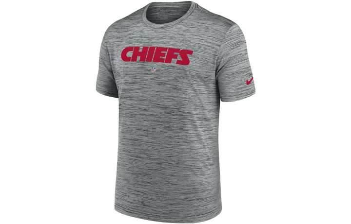Nike Nike Dri FIT Sideline Velocity NFL Kansas City Chiefs T Shirt Men's Gray