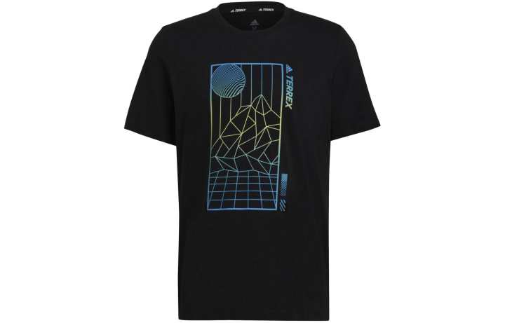 Adidas Adidas T Shirts Men's Black Crew Neck Moderate Straight Fit
