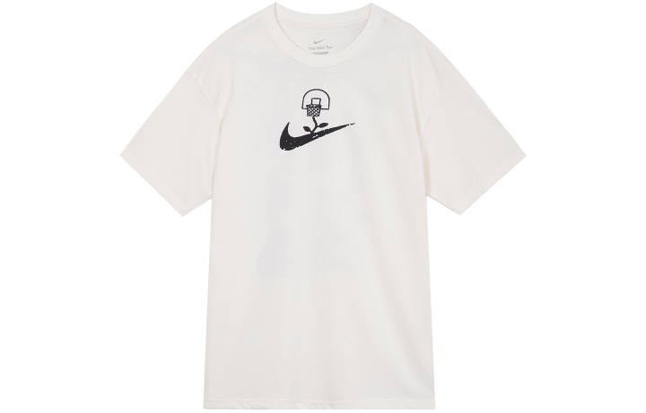 Nike Nike Logo Printing Pattern Pullover Casual Short Sleeve T-Shirt White