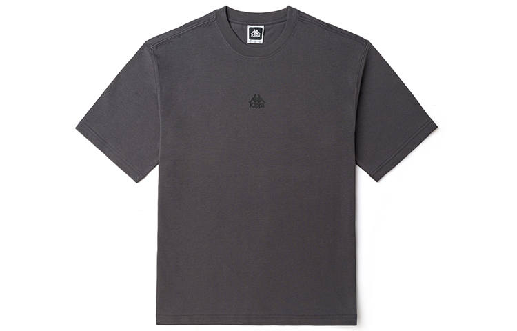 Kappa T Shirts Unisex Reinforcement Steel Gray 1107 Crew Neck Moderate Straight Fit