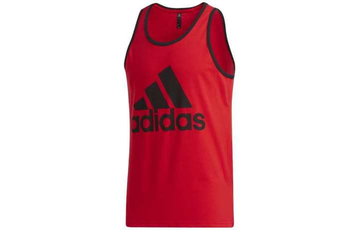 Adidas Adidas T Shirts Men's Red Crew Neck Moderate Straight Fit