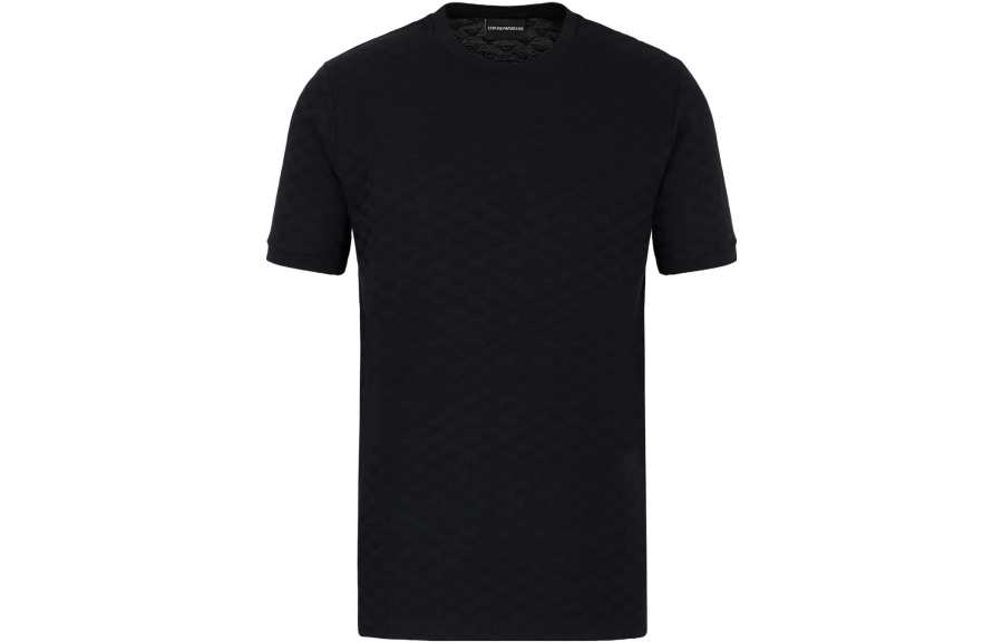 EMPORIO ARMANI plain textured T-shirt