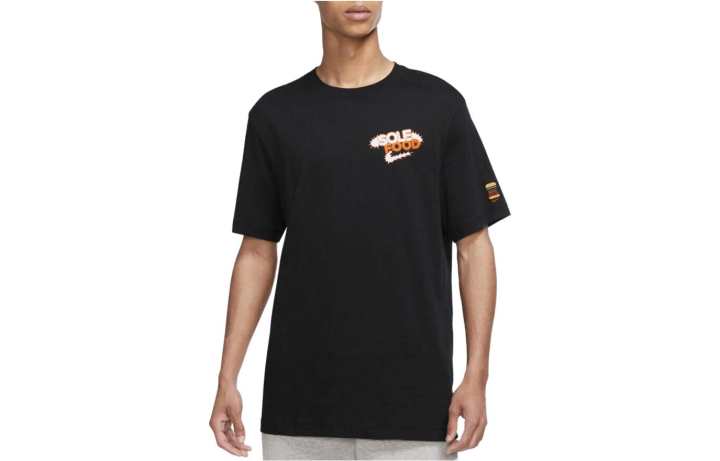 Nike Nike T Shirts Men's Black Crew Neck Moderate Straight Fit