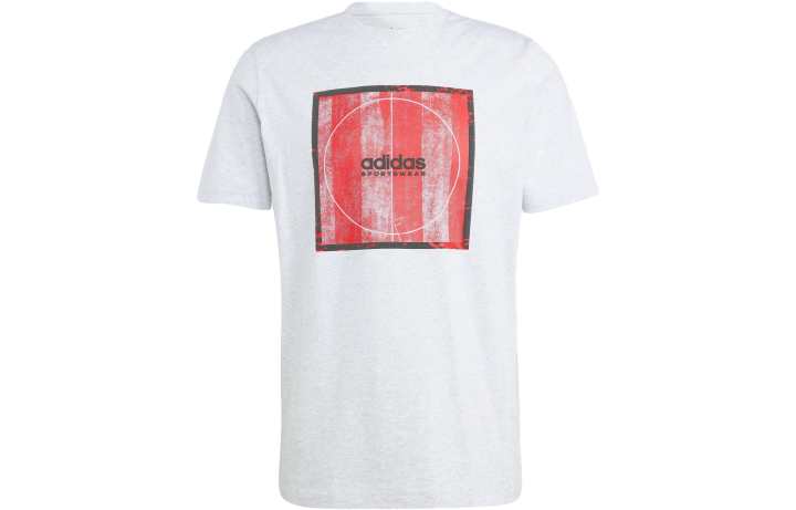 Adidas Adidas T Shirts Men's Light Heather Gray Crew Neck Moderate Straight Fit