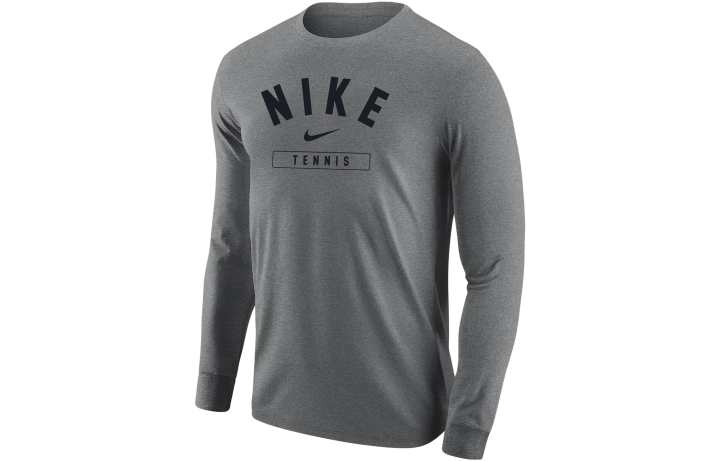 Nike Nike T Shirts Men's Gray Crew Neck Moderate Straight Fit