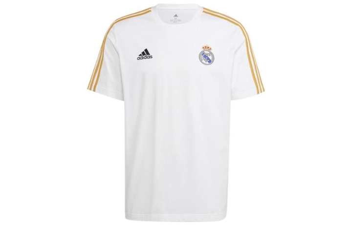 Adidas Adidas T Shirts Men's White Crew Neck Moderate Straight Fit