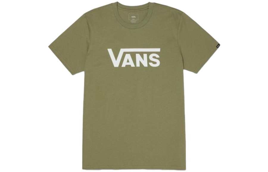 Vans T Shirts Unisex Green Crew Neck Moderate Straight Fit