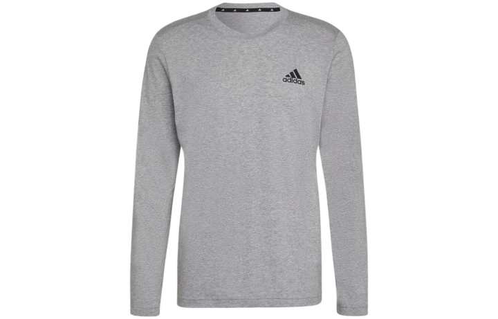 Adidas Adidas T Shirts Men's Gray Crew Neck Moderate Straight Fit