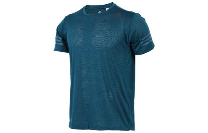 Adidas Adidas T Shirts Men's Blue Crew Neck Moderate Straight Fit