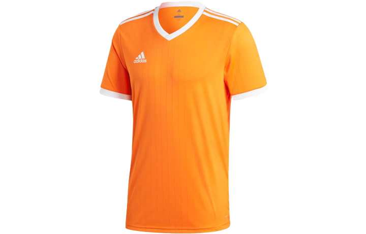 Adidas Adidas T Shirts Men's Orange V Neck Moderate Straight Fit