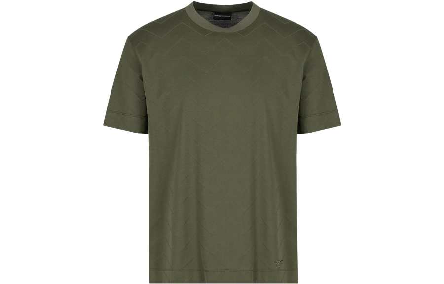 Emporio Armani logo-jacquard cotton T-shirt