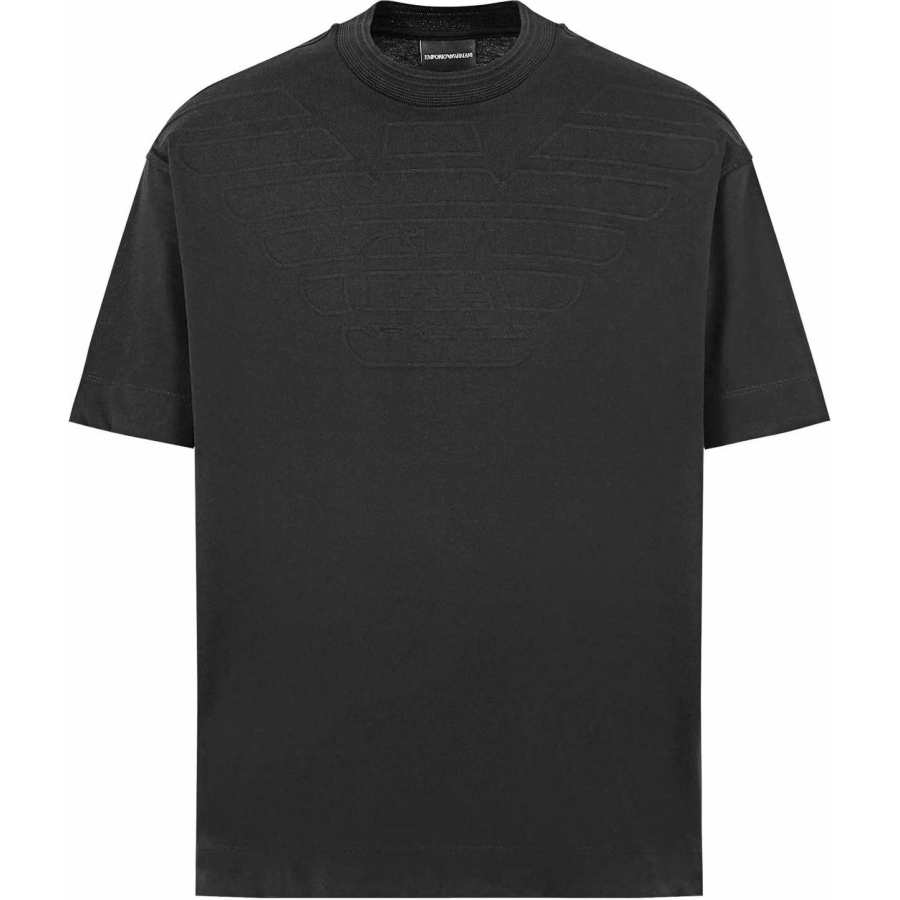EMPORIO ARMANI Heavy Jersey T shirt With Embossed Logo