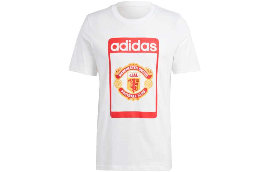Adidas Originals T Shirts Men's White Crew Neck Moderate Straight Fit