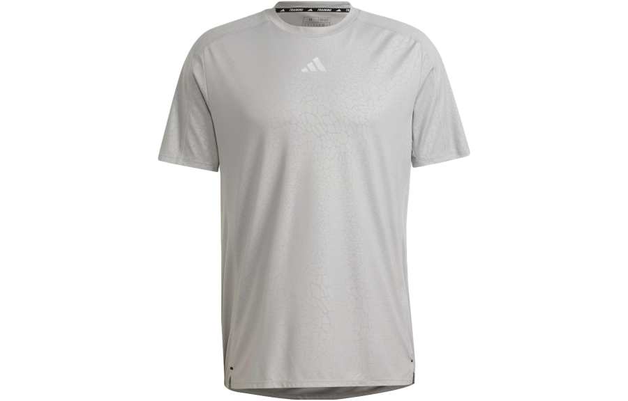 Adidas Adidas T Shirts Men's Pure Quality Gray Crew Neck Moderate Straight Fit