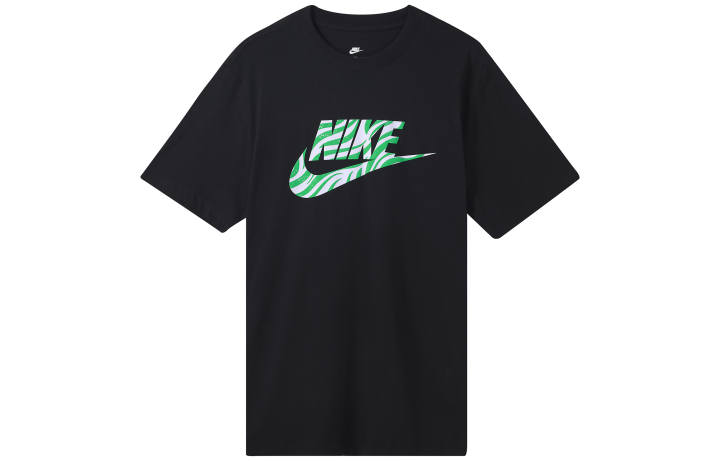 Nike Nike T Shirts Men's Black Crew Neck Moderate Straight Fit