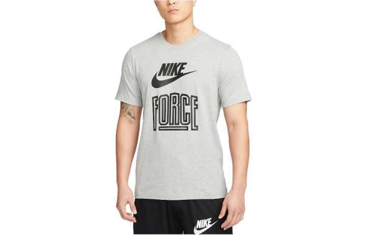 Nike Nike T Shirts Men's Light Gray Crew Neck Moderate Straight Fit