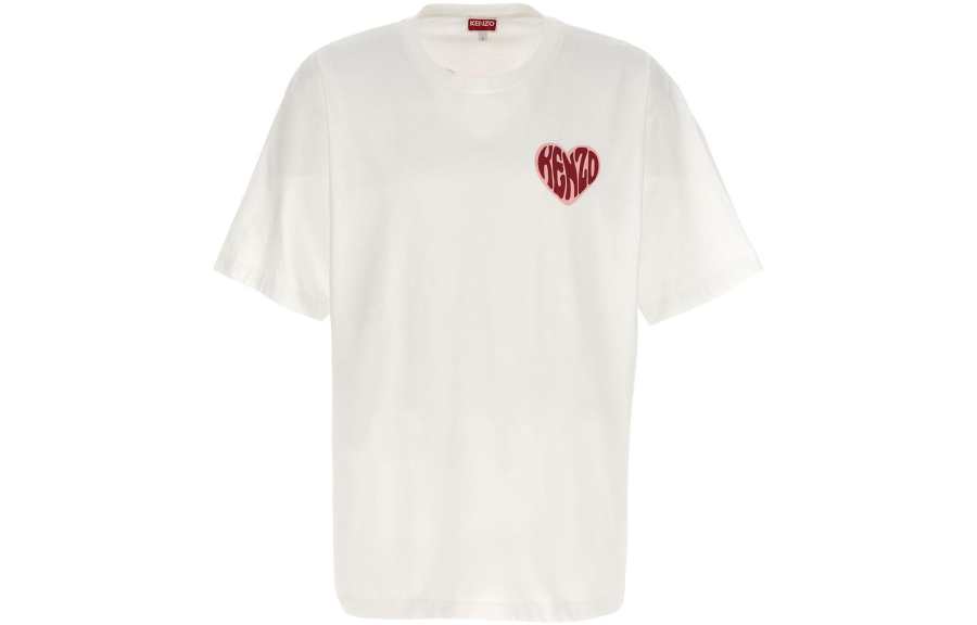 KENZO 【Zoomed ImageryPrevious Season】logo-patch cotton T-shirt