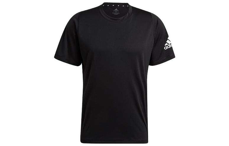 Adidas Adidas T Shirts Men's Black Crew Neck Moderate Straight Fit