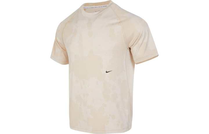 Nike Nike T Shirts Men's Beige Crew Neck Moderate Straight Fit