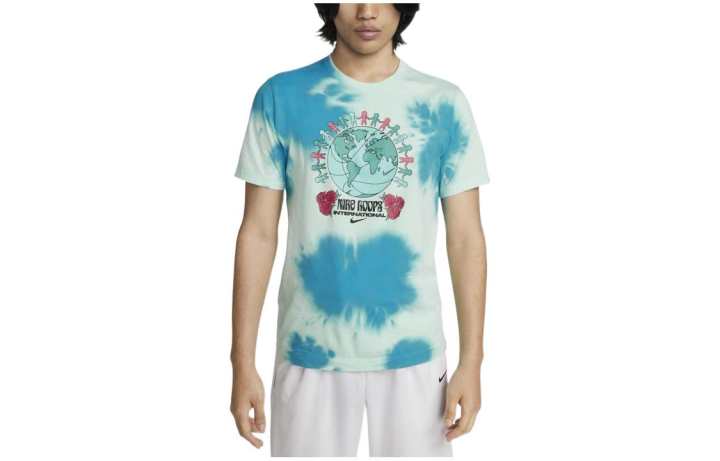Nike Nike T Shirts Men's Mint Green Crew Neck Moderate Straight Fit