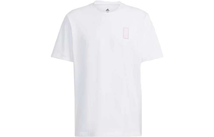 Adidas Adidas T Shirts Men's White Crew Neck Moderate Straight Fit