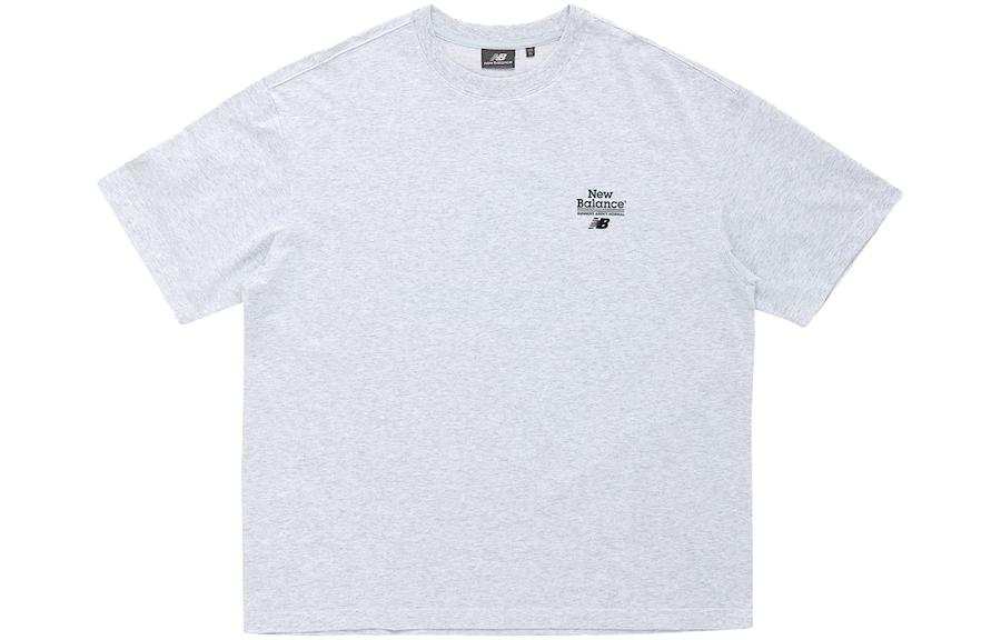 New Balance New Balance Runner's Club Friends T Shirts Men's Gray Crew Neck Moderate