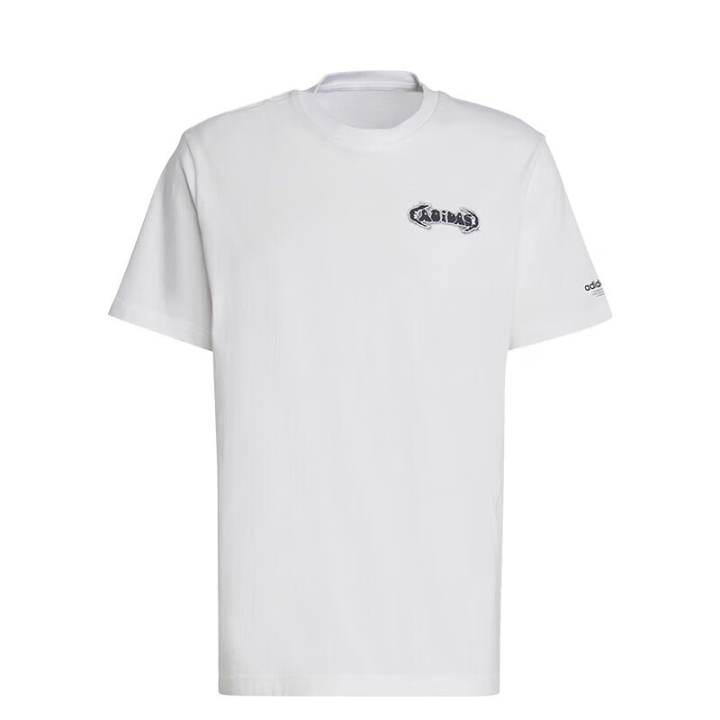 Adidas Adidas T Shirts Men's White Crew Neck Thin Straight Fit