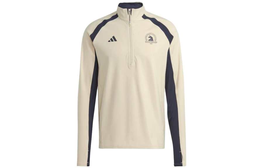 Adidas Adidas T Shirts Men's Beige Stand Collar Moderate