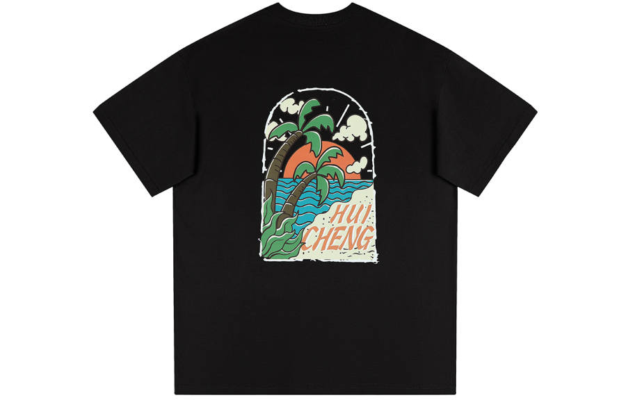 HCHUICHENG T Shirts Unisex Crew Neck Moderate Straight Fit