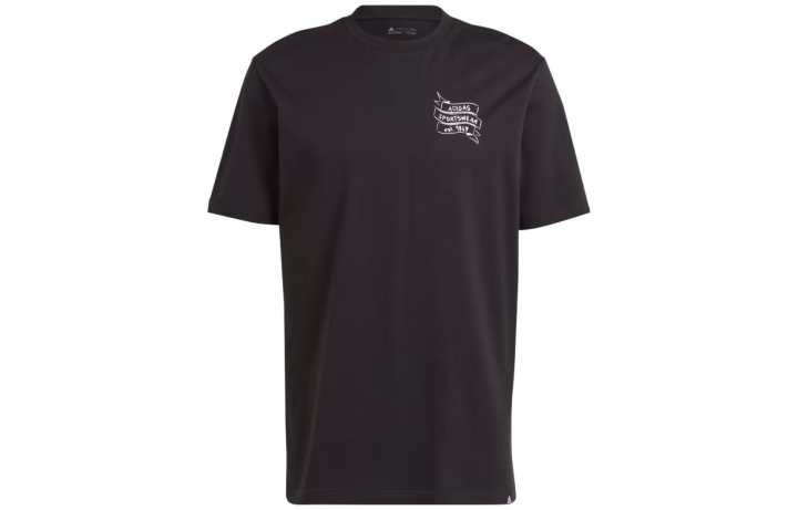 Adidas Adidas T Shirts Men's Black Crew Neck Moderate Straight Fit