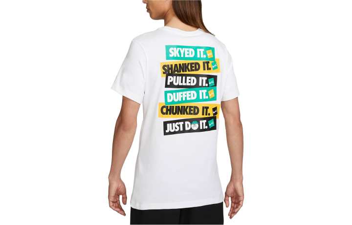 Nike Nike T Shirts Men's White Crew Neck Moderate Straight Fit