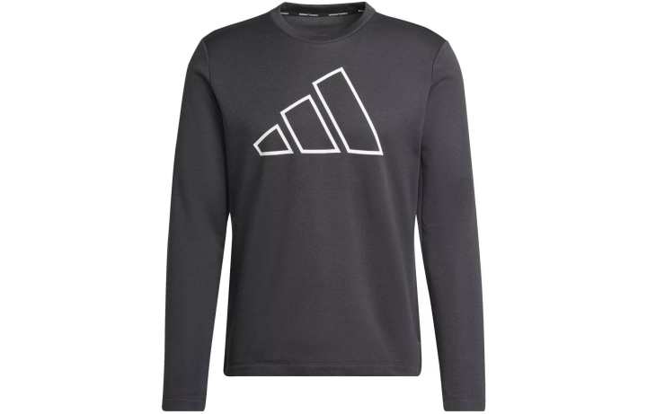 Adidas Adidas T Shirts Men's Black Crew Neck Thickened Straight Fit