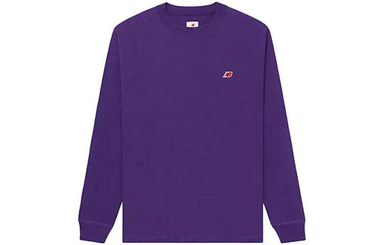 New Balance New Balance Made In USA Series T Shirts Unisex Purple Crew Neck Moderate Straight Fit