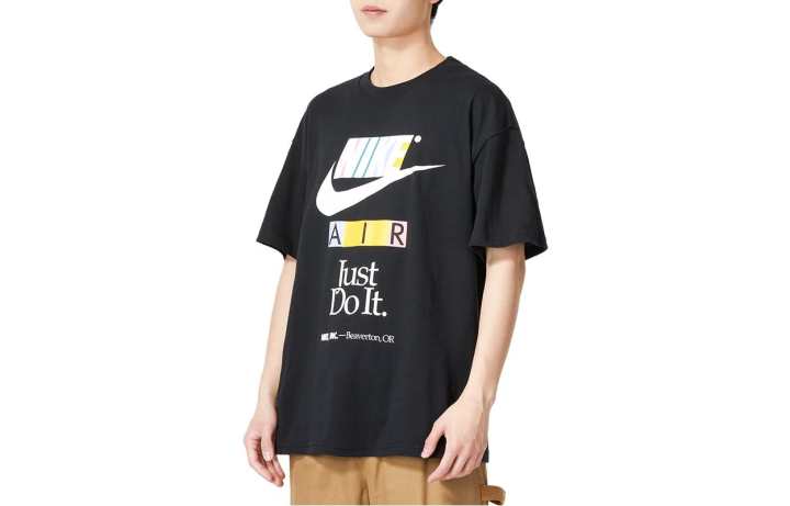 Nike Nike T Shirts Men's Black Crew Neck Moderate
