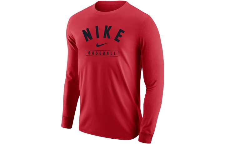 Nike Nike T Shirts Men's Red Crew Neck Moderate Straight Fit