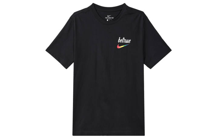 Nike Nike T Shirts Men's Black Crew Neck Moderate Straight Fit