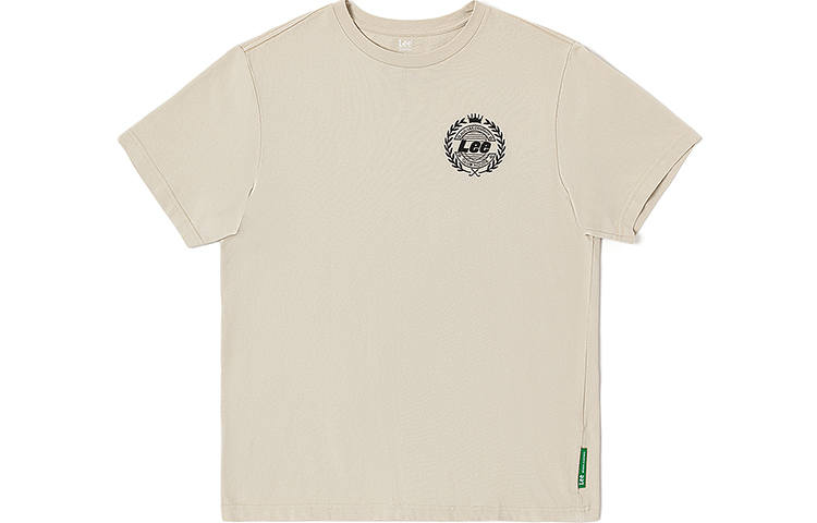 Lee T Shirts Men's Beige Crew Neck Moderate Straight Fit