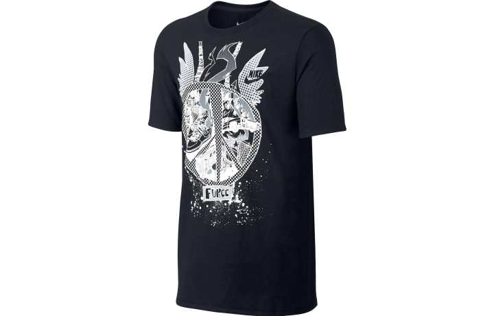 Nike Nike T Shirts Men's Black Crew Neck Moderate Straight Fit