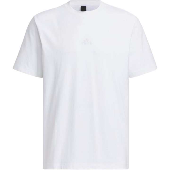 Adidas Adidas T Shirts Men's White Crew Neck Moderate Straight Fit